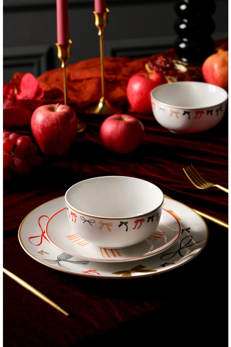 Rosie Porcelain 24-Piece Dinnerware Set, Alternate, color, Multicolored
