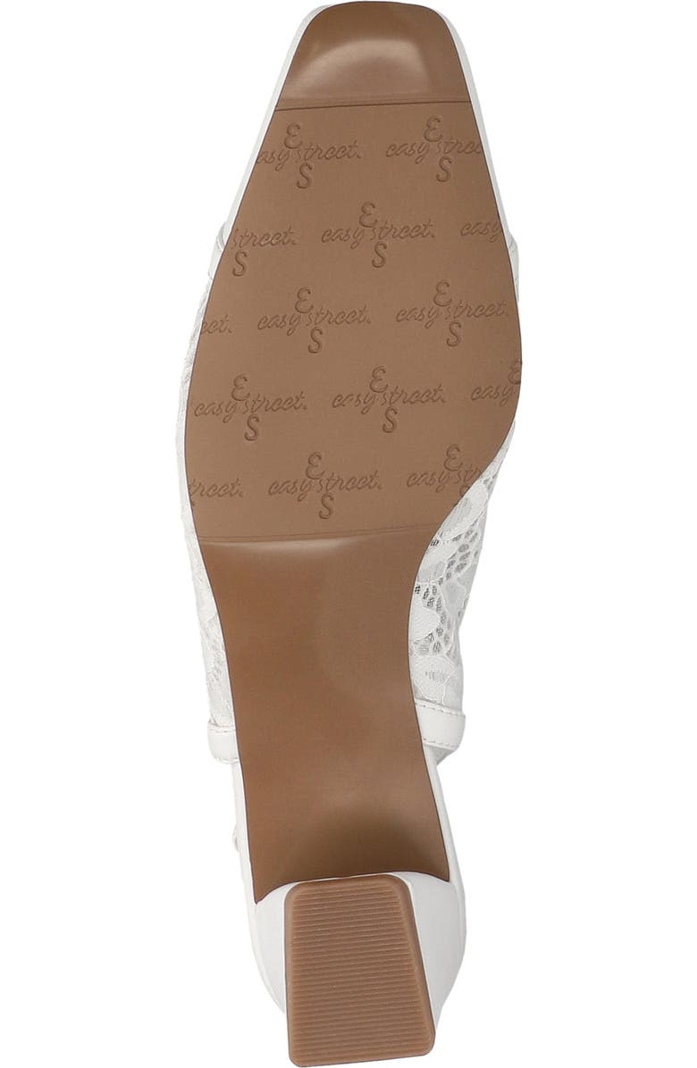 EASY STREET Fortune Square Toe Slingback Pump, Alternate, color, White