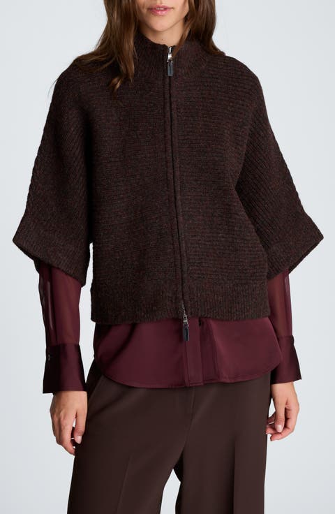 Dolman Sleeve Zip Cardigan