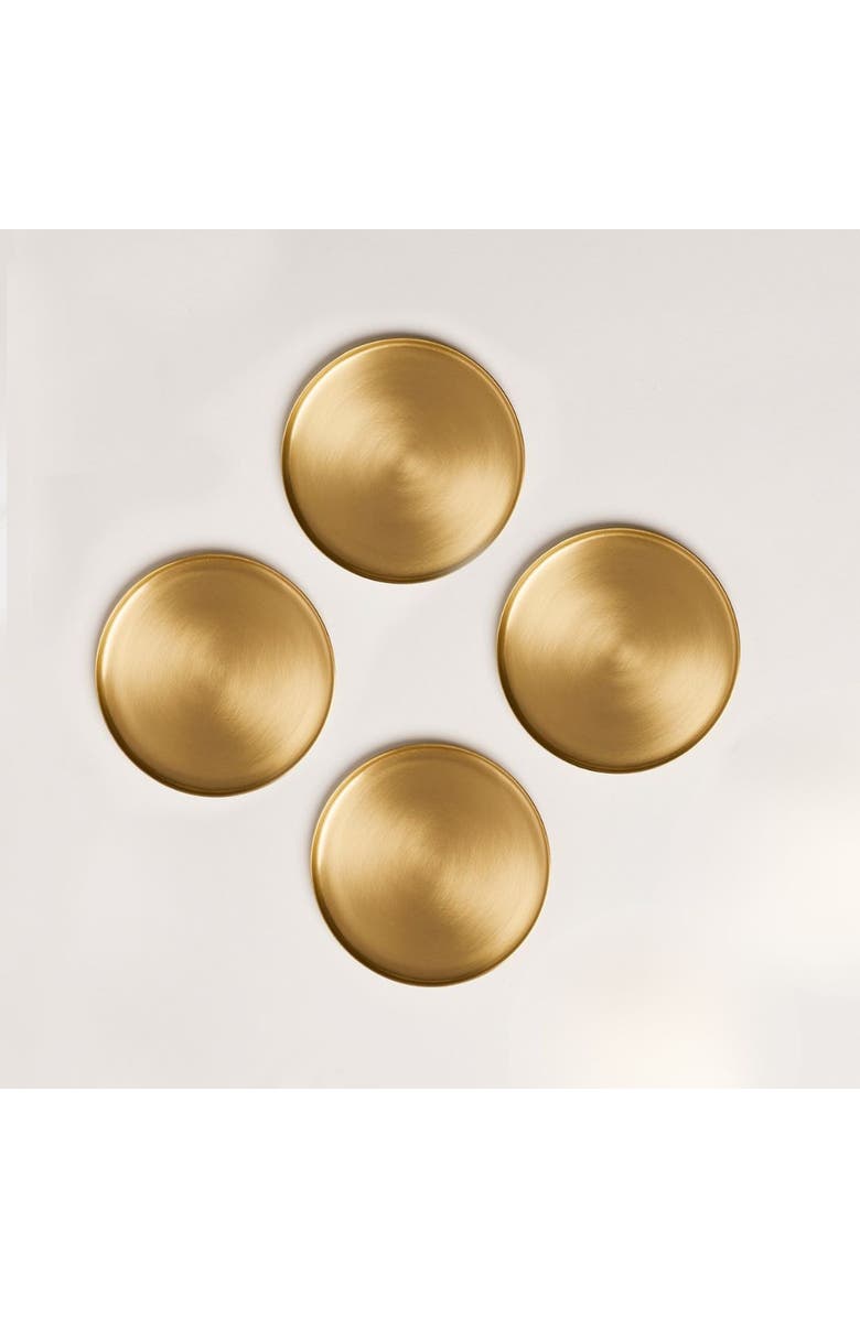 Fleck Heirloom Brass Coasters - Set of 4, Main, color, Brass