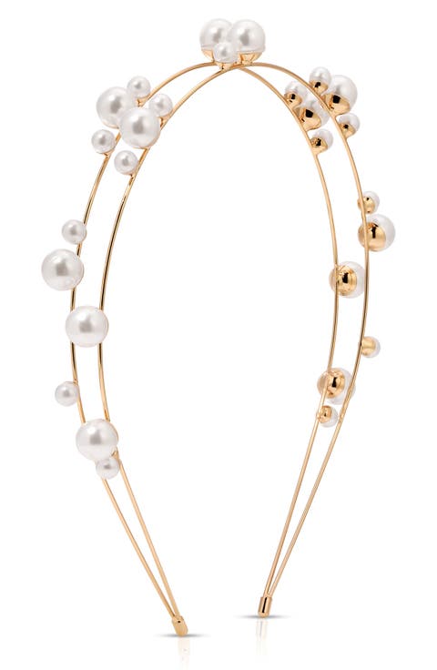 Multi Faux Pearl Headband