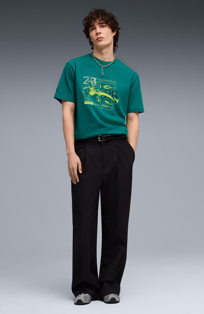 PUMA AMF1 Relaxed Fit Cotton Graphic T-Shirt, Alternate, color, Green Lux