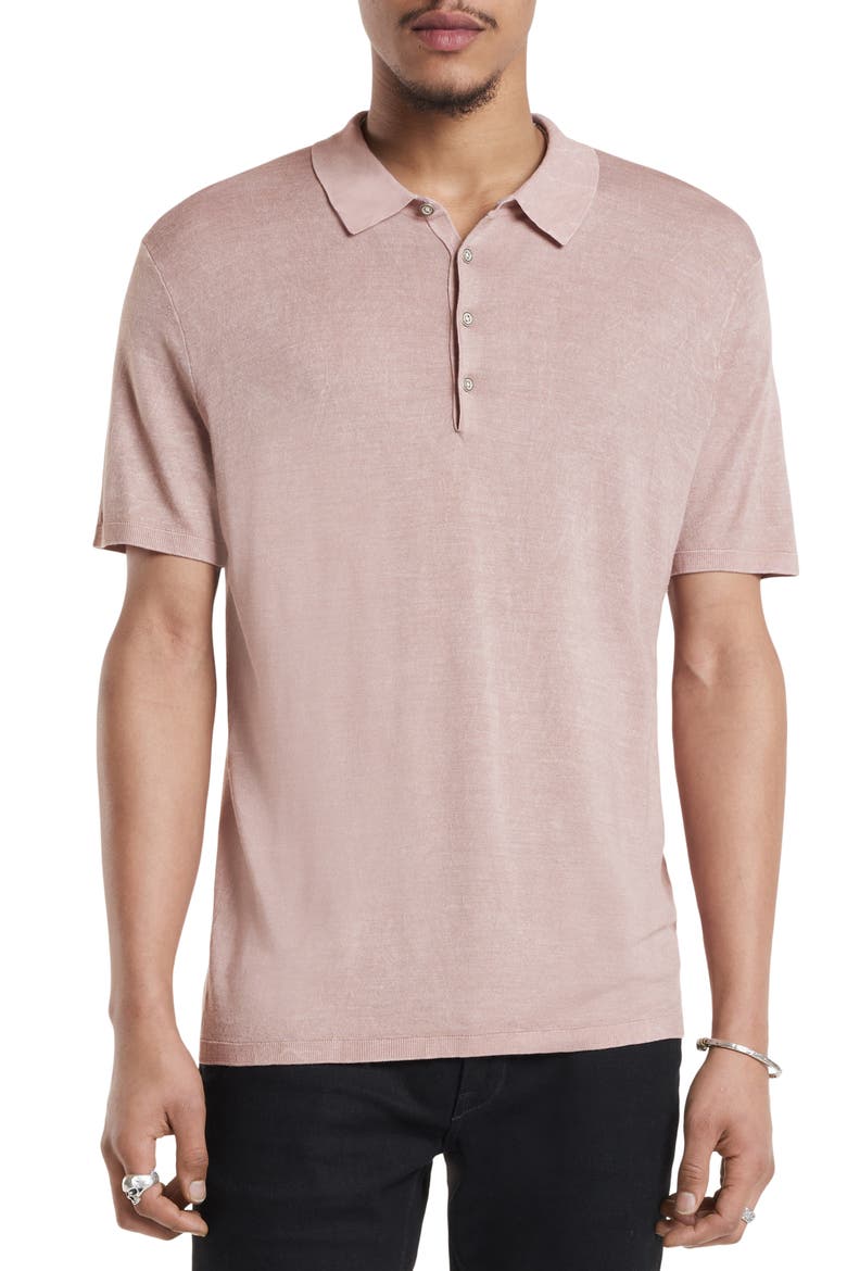 Chatham Regular Fit Textured Wool Blend Polo, Main, color, ANTIQUE PINK