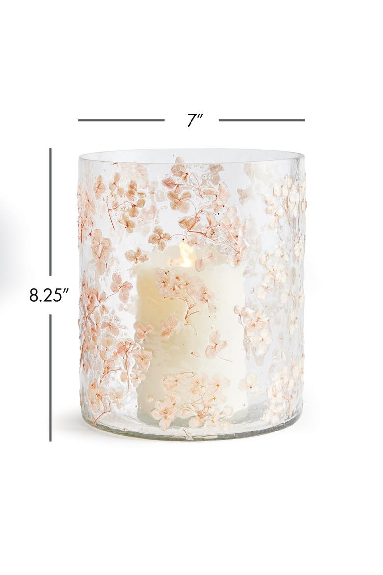 Petite Blossoms Hurricane Candle Holder Large, Alternate, color, Pink