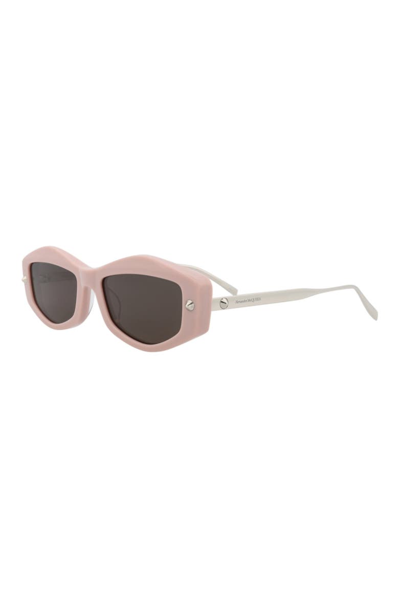 Sunglasses, Alternate, color, PINK SILVER GREY