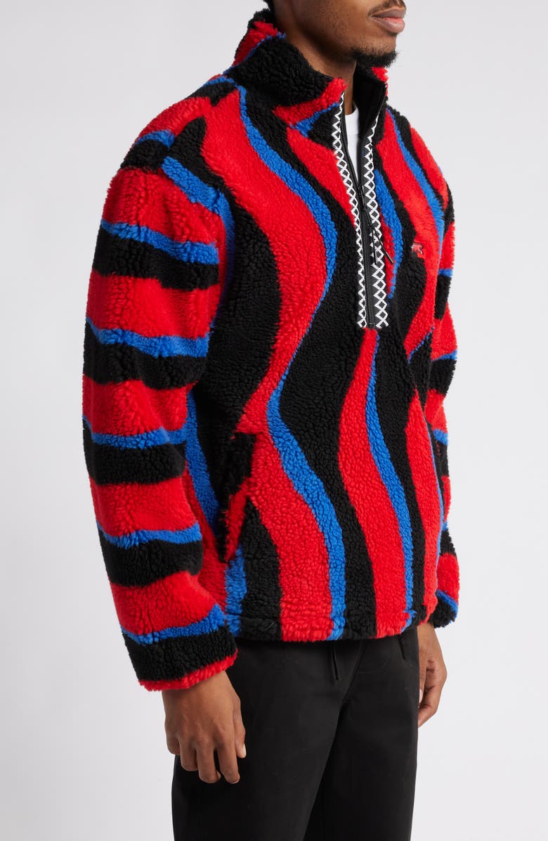 ICECREAM Swirl Stripe Fleece Half Zip Pullover, Alternate, color, 