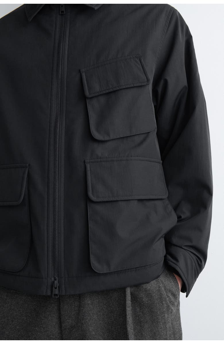 COS Padded Nylon Utility Jacket, Alternate, color, Black