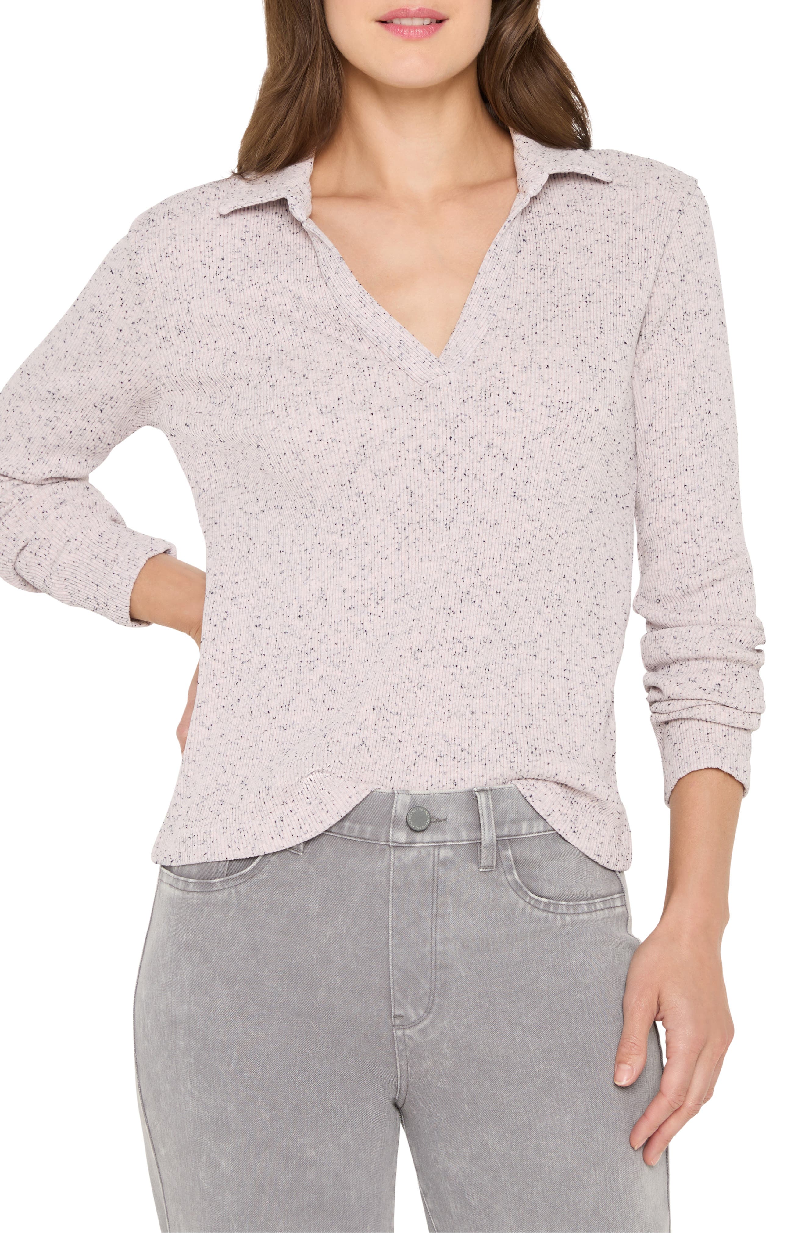 Long Sleeve Rib Polo