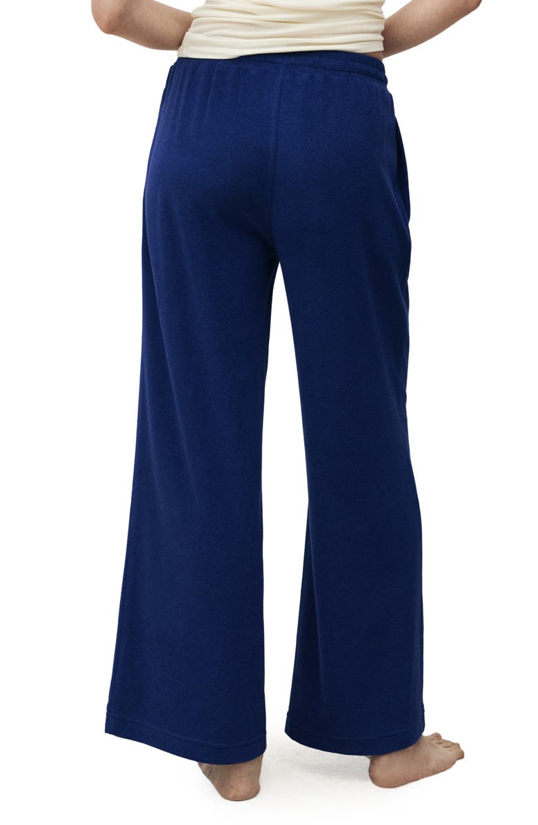 MANGO Pull-On Wide Leg Terry Pants, Alternate, color,