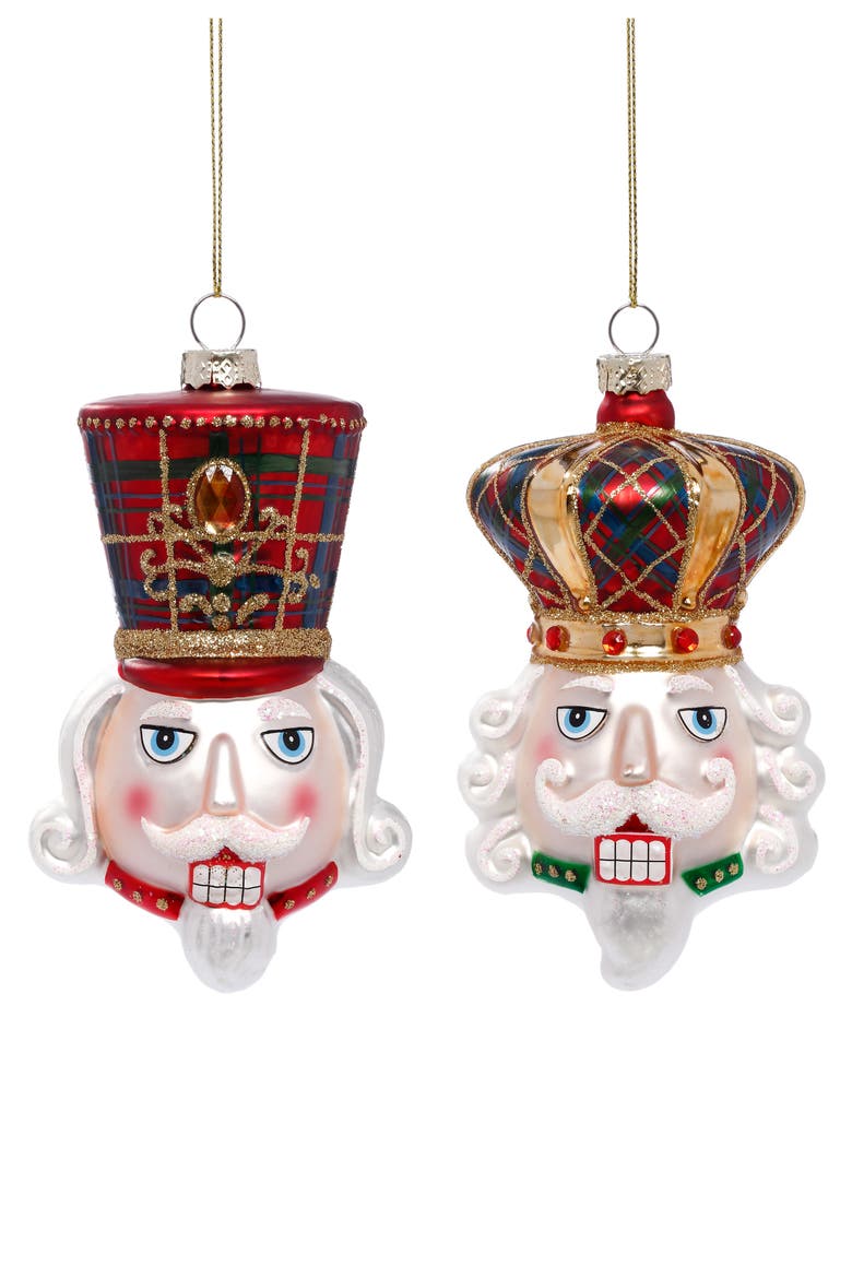 Festive King Nutcracker Ornament, Box of 6, Main, color, Red