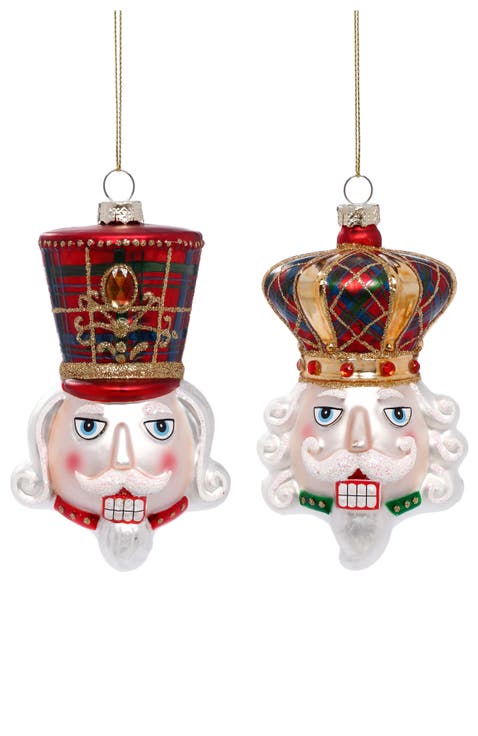 Festive King Nutcracker Ornament, Box of 6