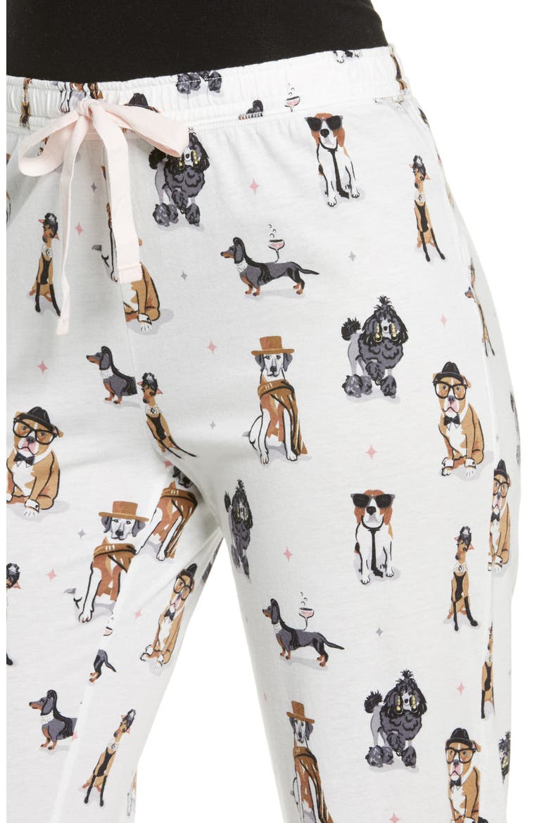 Print Pajama Pants, Alternate, color, IVORY