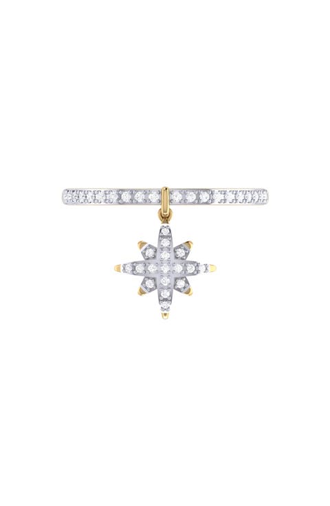 North Star Diamond Charm Ring