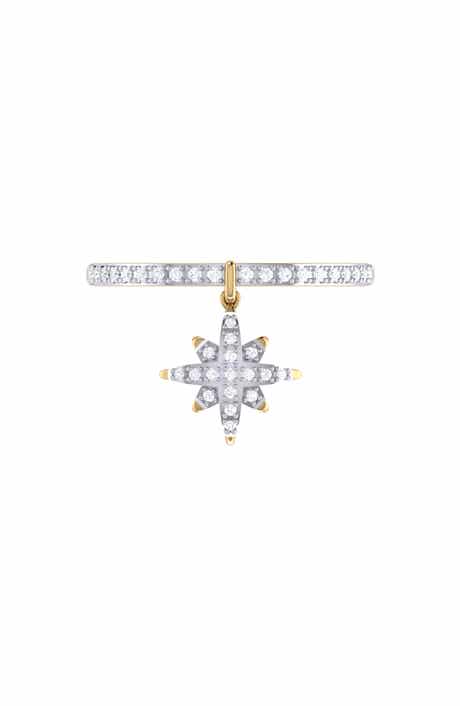 LuvMyJewelry North Star Diamond Charm Ring