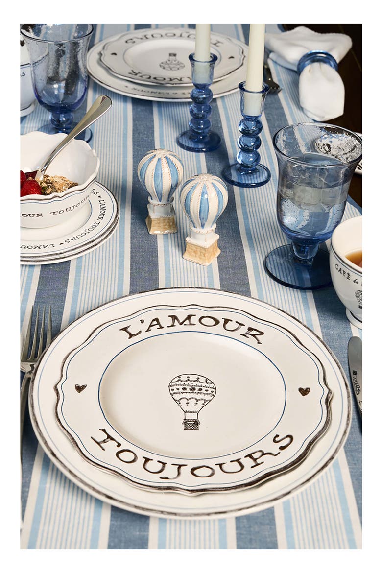 L'Amour Toujours Hot Air Balloon Salt & Pepper Shakers, Alternate, color, CHAMBRAY