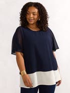 Live Unlimited Colour Block Overlay T-Shirt