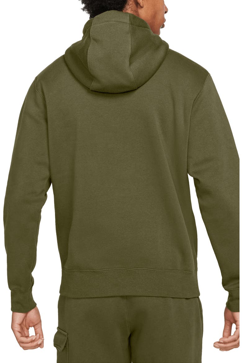 Sportswear Club Hoodie, Alternate, color, ROUGH GREEN/ROUGH GREEN/WHITE