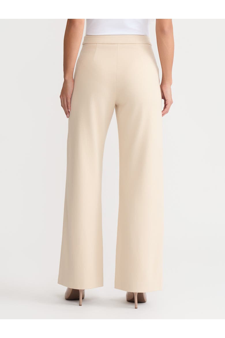 Naomi Wide Leg LuxeStretch Ponte Pant, Alternate, color, Biscotti