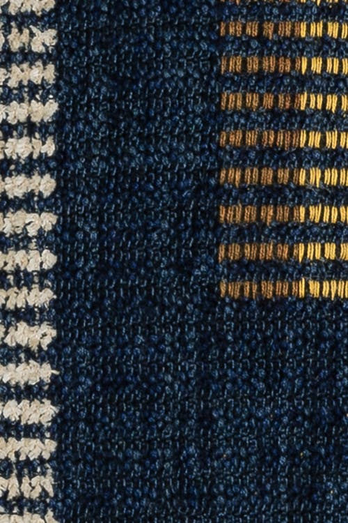Elaine Smith Voyage Indigo Textured With Chenille Indoor & Outdoor Woven Accent Pillow