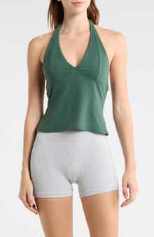 Free People Still Here Ruched Halter Top