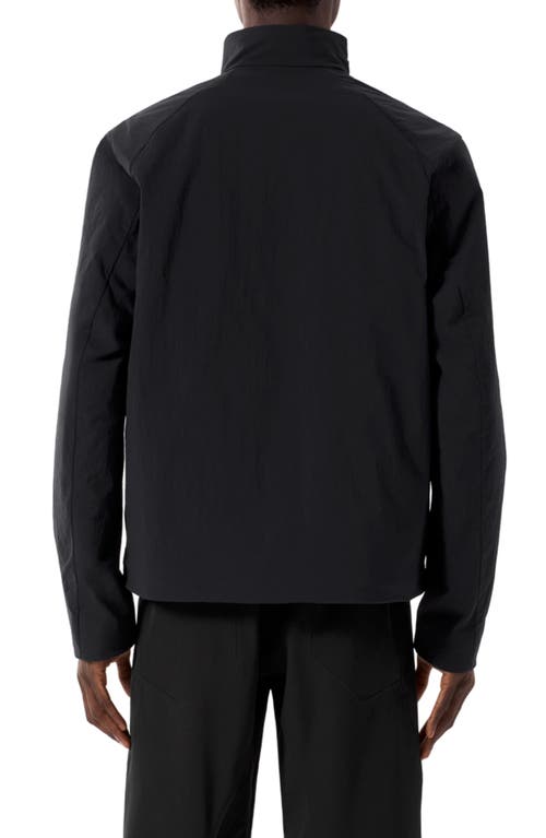 Veilance Lightweight High Collar Long Sleeve Jacket In Black