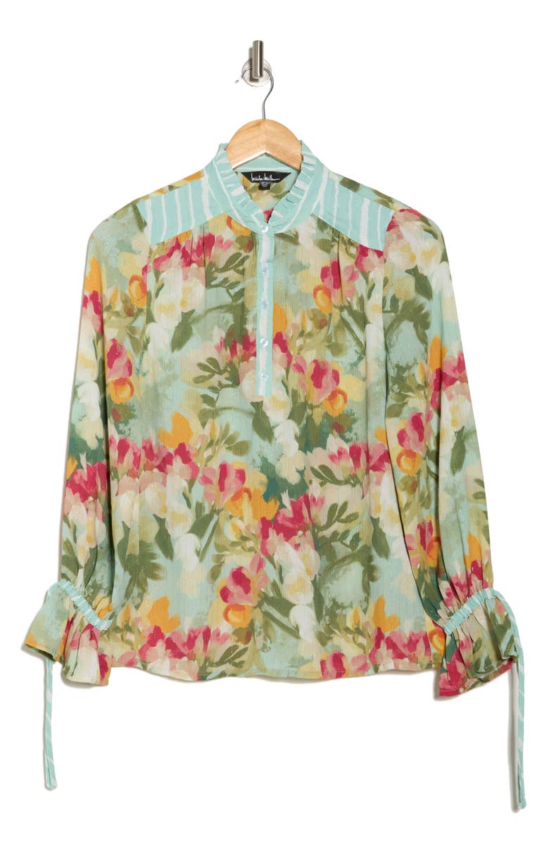 Nicole Miller Woven Button-Up Shirt, Alternate, color,