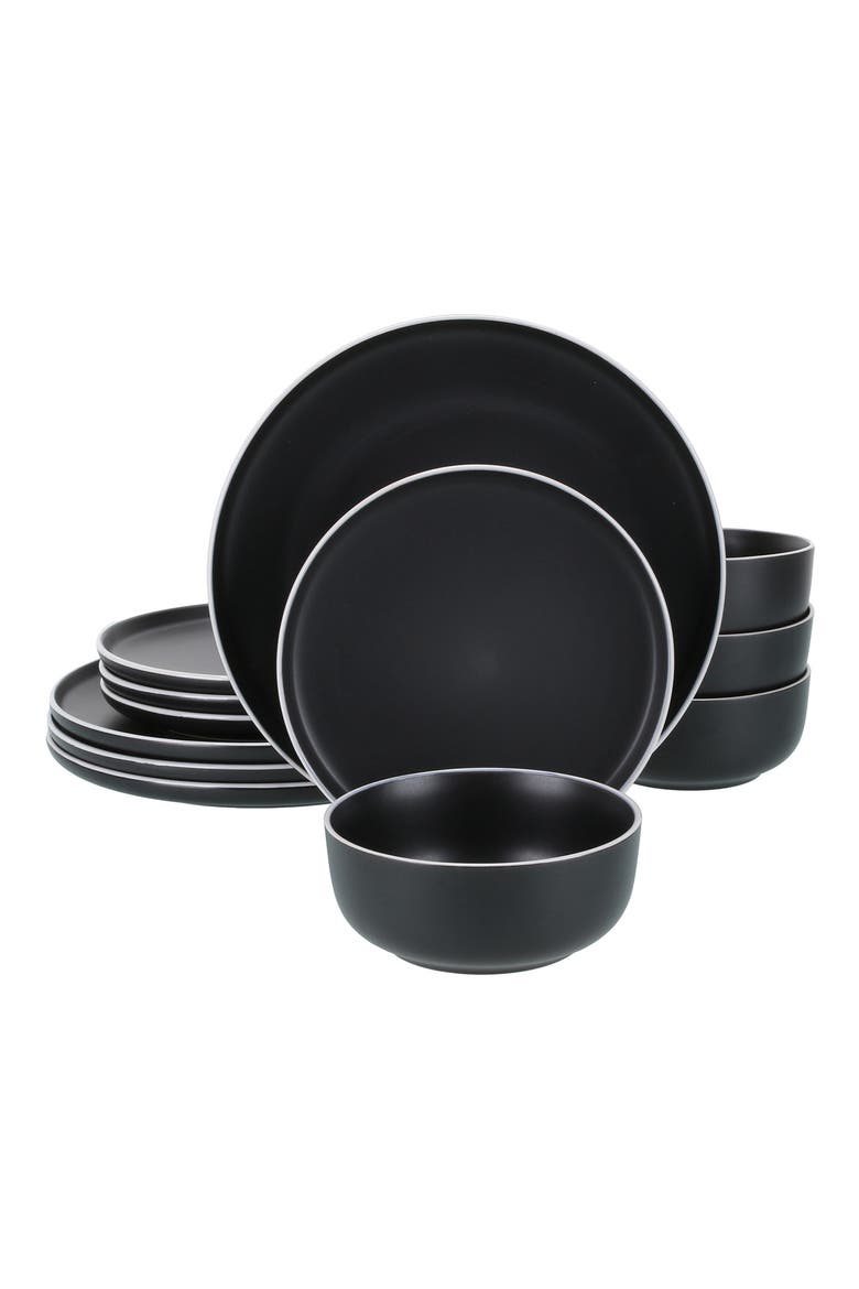 12-Piece Tempo Dinner Set, Main, color, BLACK