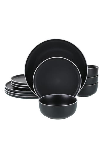 Bia Cordon Bleu 12-piece Tempo Dinner Set In Black
