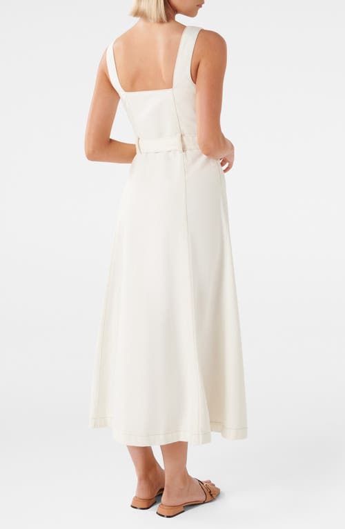 Ever New Maja Belted Denim Midi Dress In Gray