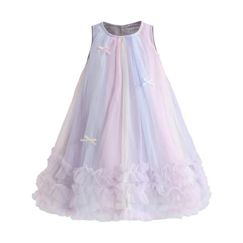 Marcella Pastel Bow Ruffle Dress