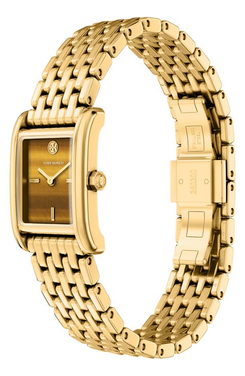 The Small Eleanor Tiger's Eye Bracelet Watch, 22mm x 28mm