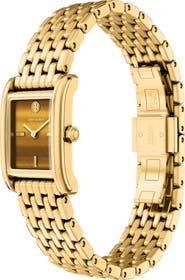 Tory Burch The Small Eleanor Tiger's Eye Bracelet Watch, 22mm x 28mm