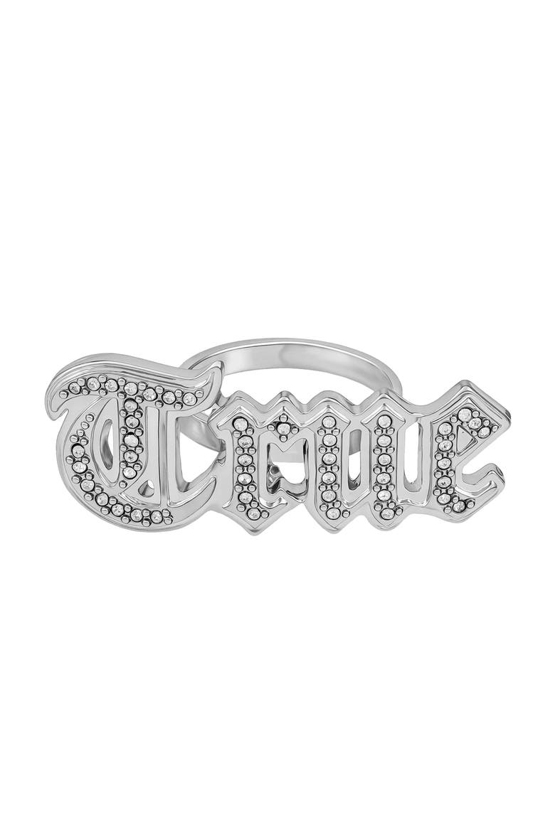 "True" statement ring, Main, color, GOLDTONE