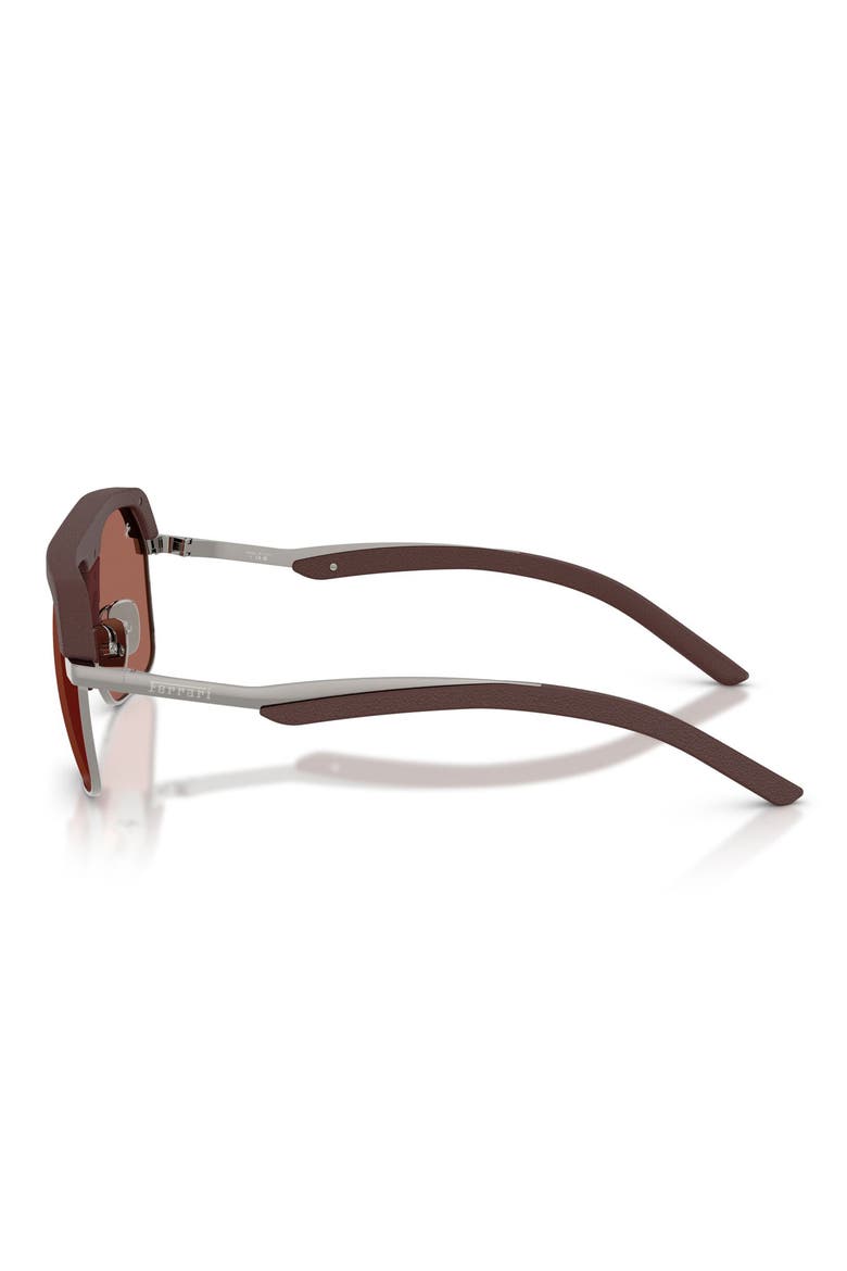 Gender Inclusive 56mm Polarized Pillow Sunglasses, Alternate, color, BURGUNDY / BROWN