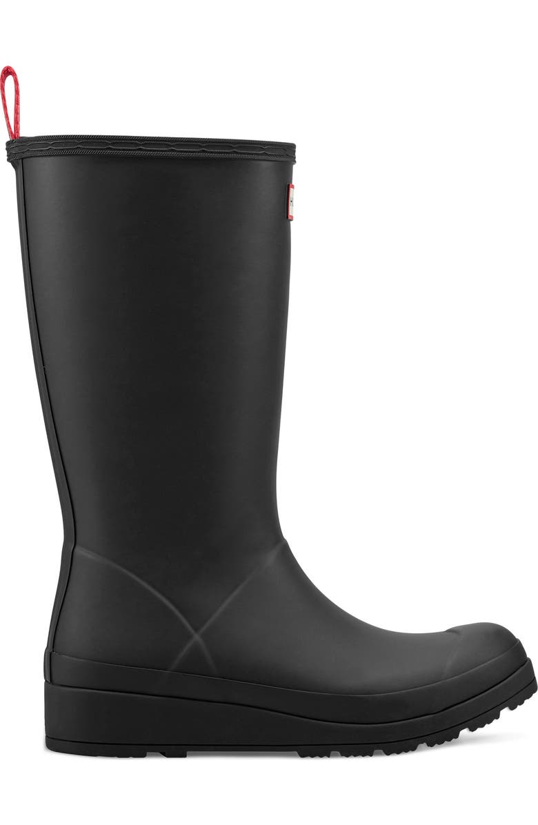 Hunter Original Play Tall Waterproof Rain Boot, Alternate, color, Black