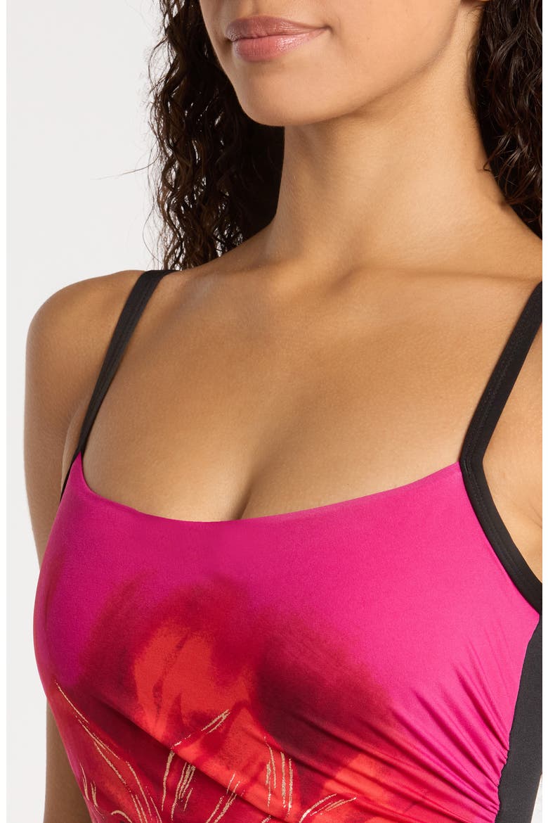 Petali Rosa Starr One-Piece Swimsuit, Alternate, color, BLACK/ MULTI
