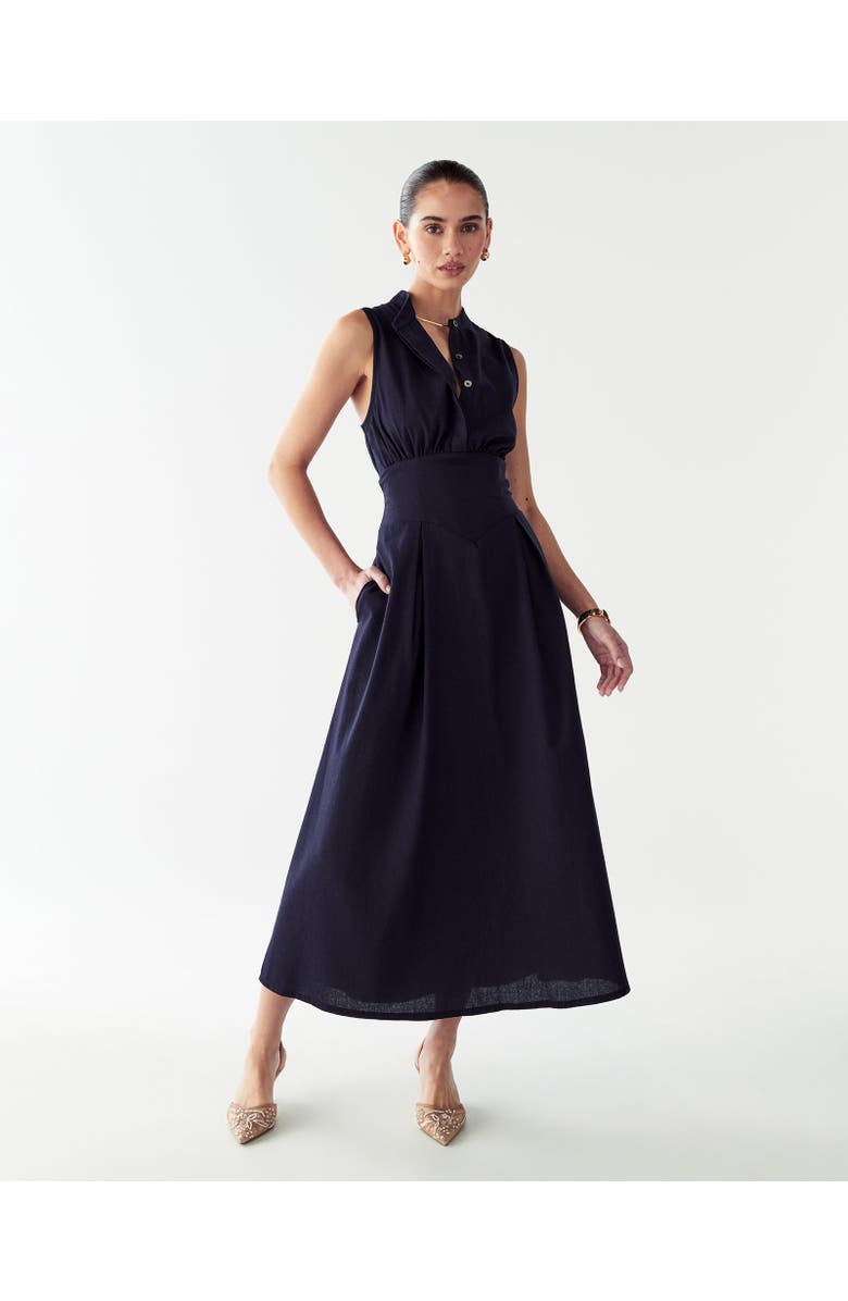 WILLA Bexley Maxi Dress, Alternate, color, Navy Blue