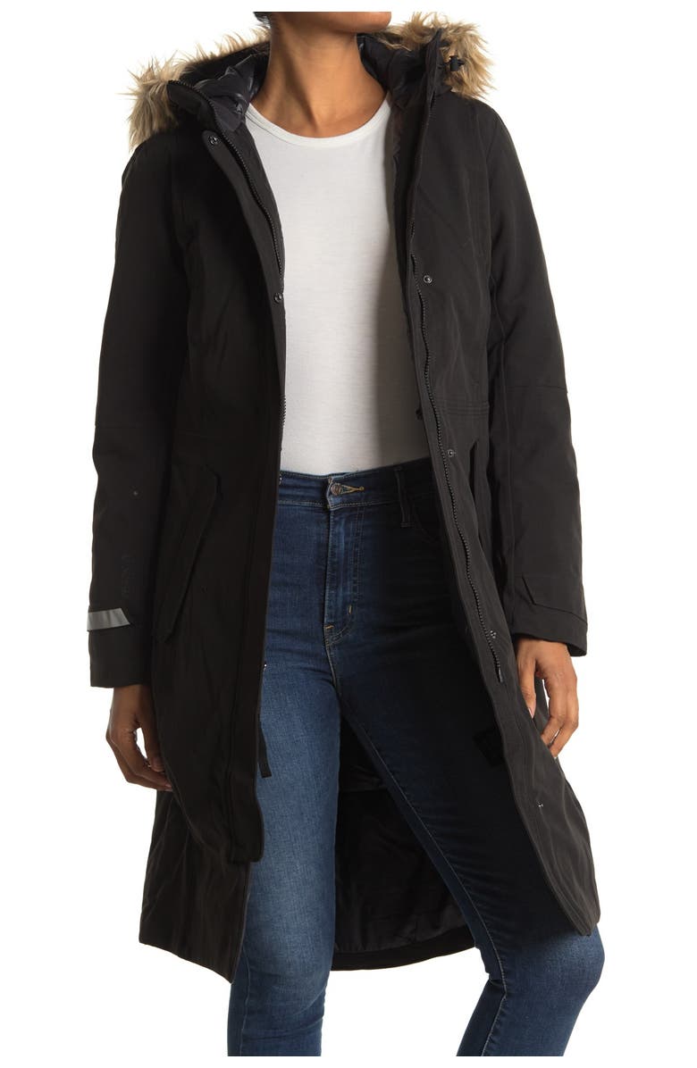 Helly Hansen Vidda Faux Fur Trim Hood Waterproof Long Insulated Parka Jacket, Alternate, color, 