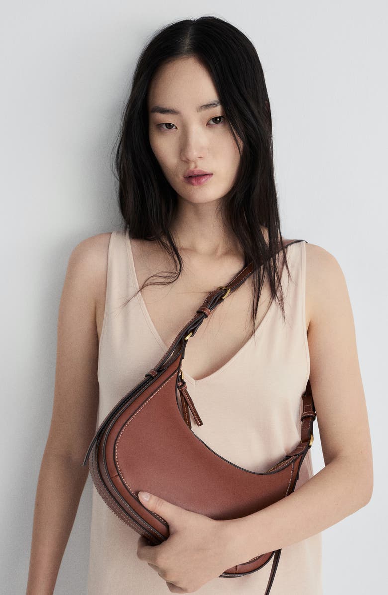 MANGO Sleeveless Cotton Midi Dress, Alternate, color, Salmon