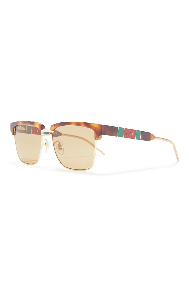 56mm Brow Bar Sunglasses, Alternate, color, HAVANA