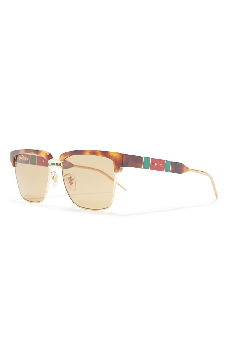 Gucci 56mm Brow Bar Sunglasses, Alternate, color,