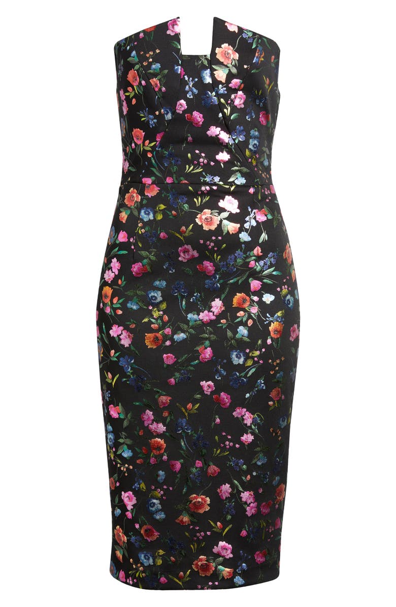 Black Halo Lena Strapless Sheath Dress, Alternate, color,