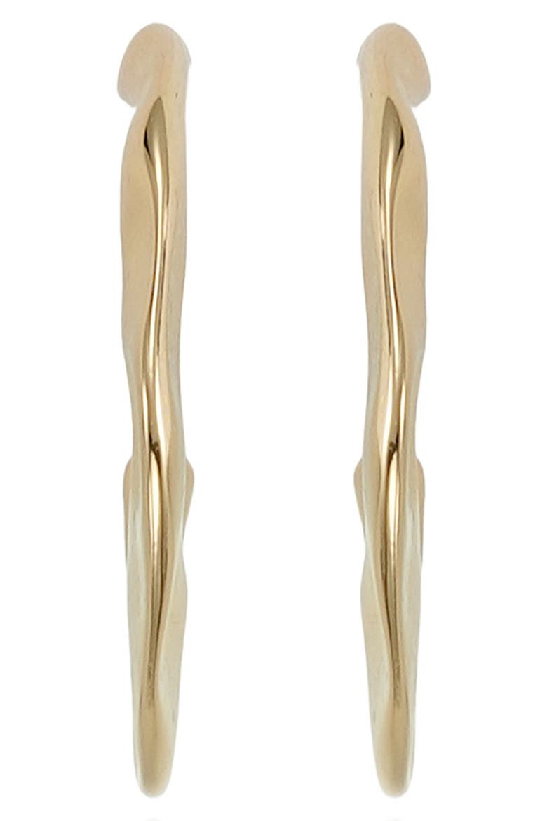 Medium Hammered Hoop Earrings, Alternate, color, GOLD