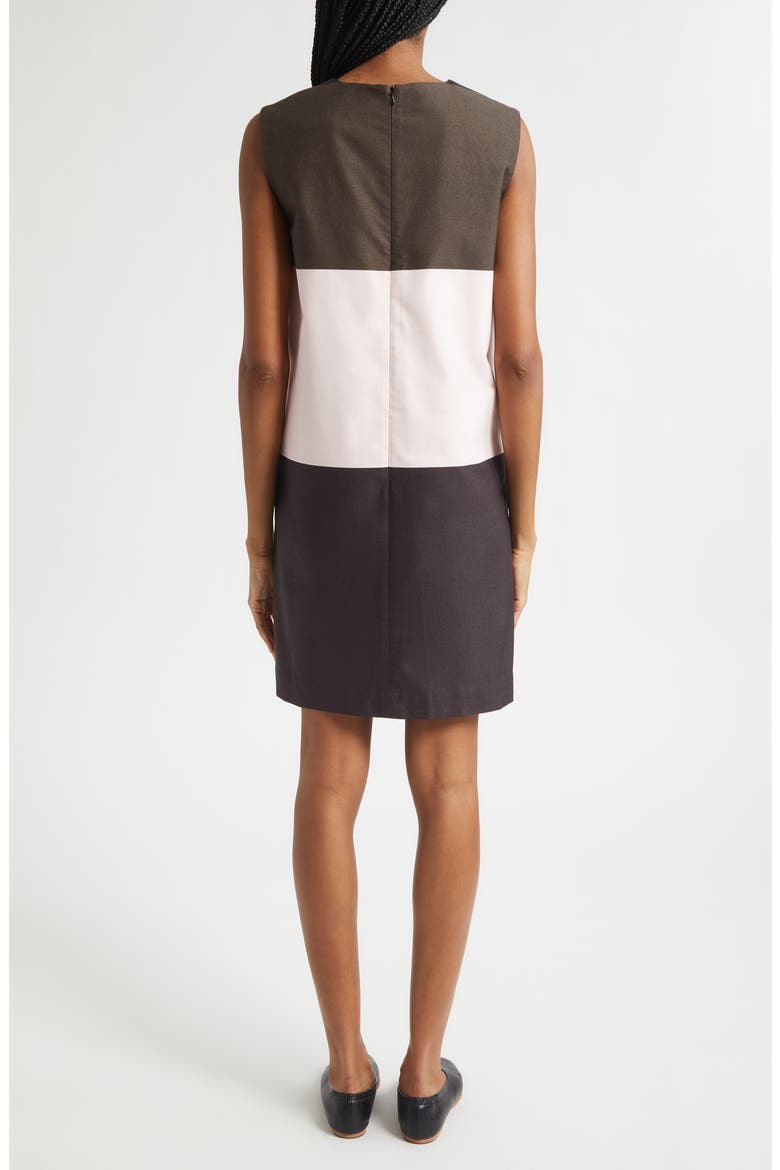 Malli Hennika Marimini Colorblock Cotton Shift Dress, Alternate, color, DARK BROWN LIGHT PINK BROWN