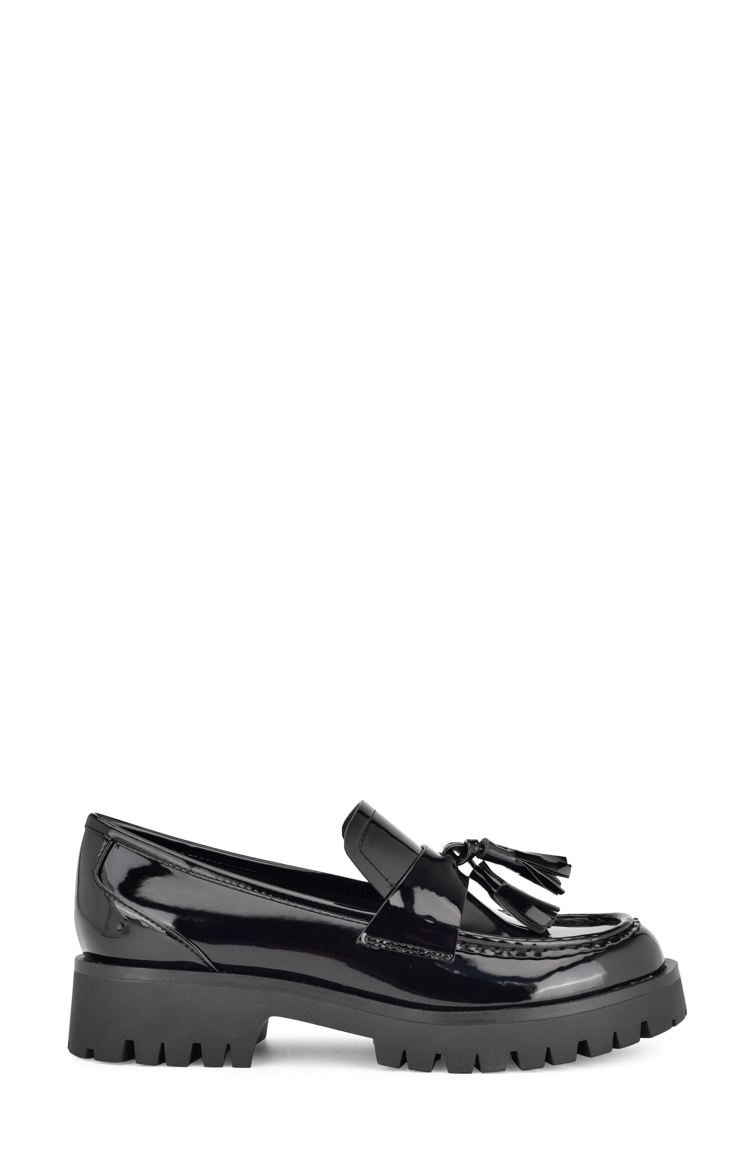 Garry Platform Tassel Loafer, Alternate, color, BLACK PATENT