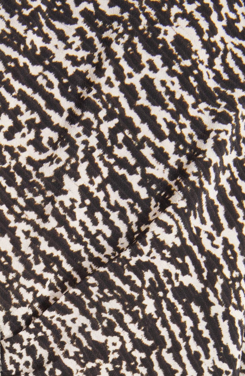 Isabel Marant Gilya Abstract Print Cap Sleeve Stretch Silk Dress, Alternate, color,