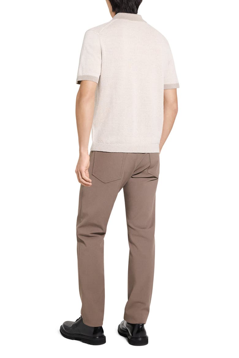 Linen & Silk Polo, Alternate, color, SILVER CLOUD