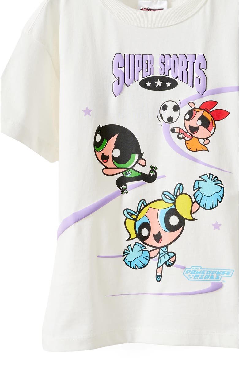 Cotton On Kids Kid's License Drop Shoulder Short Sleeve Tee, Alternate, color, Vanilla Powerpuff Girls