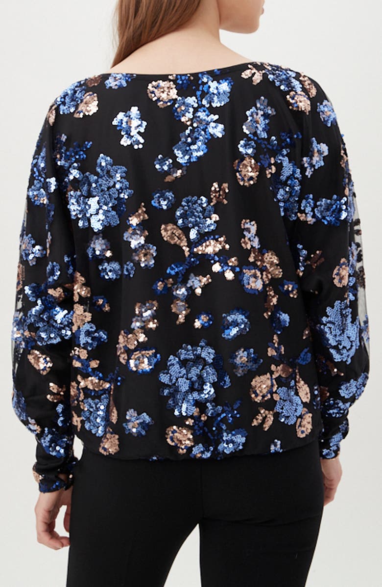 Trina Turk Sprite 3 Sequin Top, Alternate, color, Blue Multi