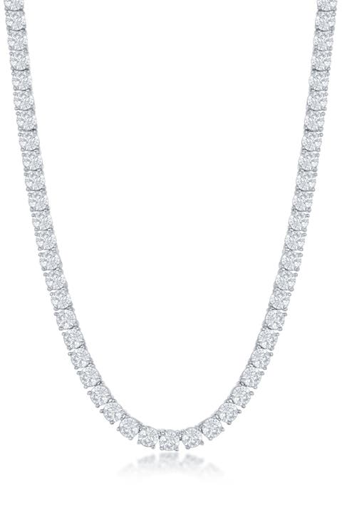 Men's Cubic Zirconia Tennis Necklace